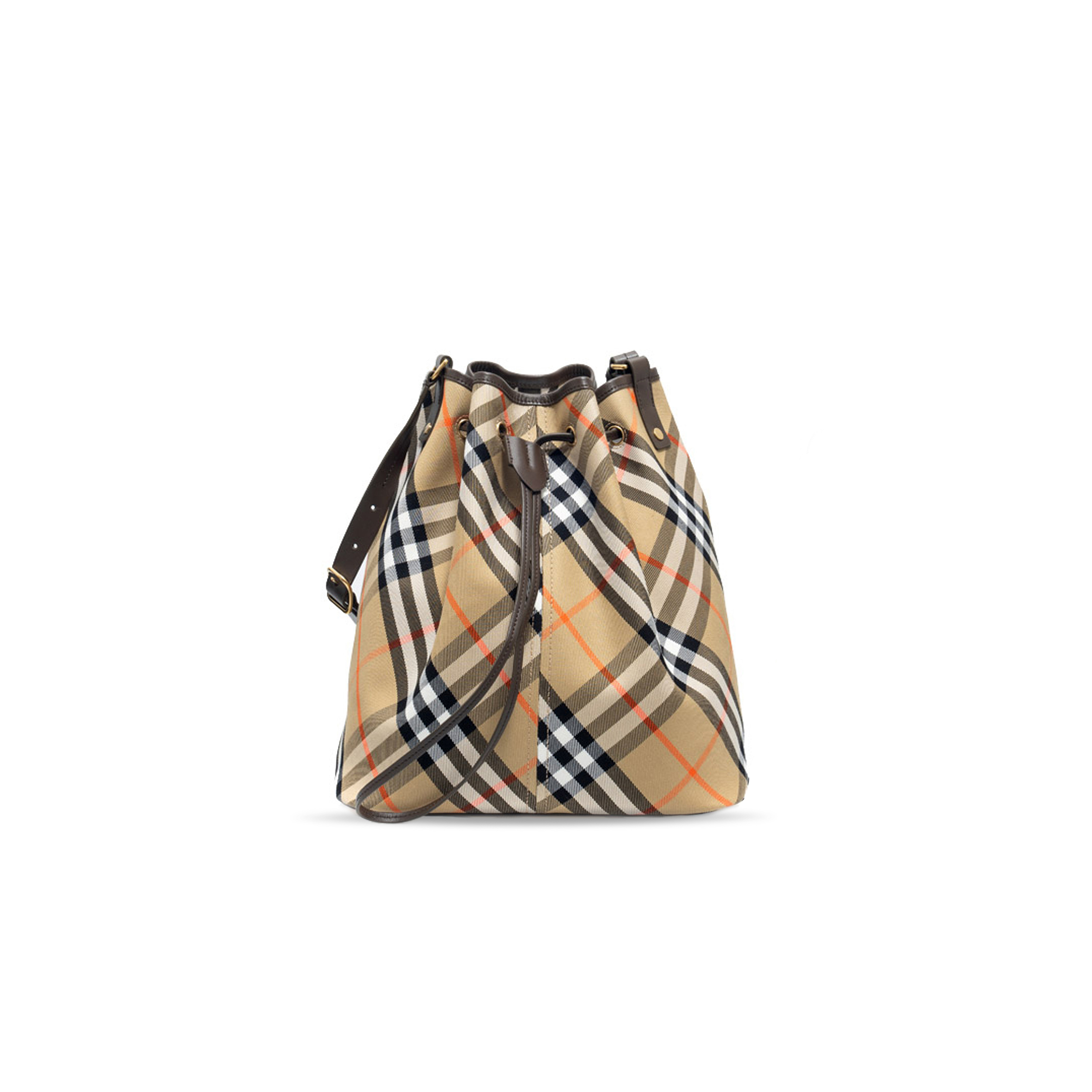 BURBERRY MEDIUM CHECK BUCKET BAG 80938691 (29*27.5*16cm)
